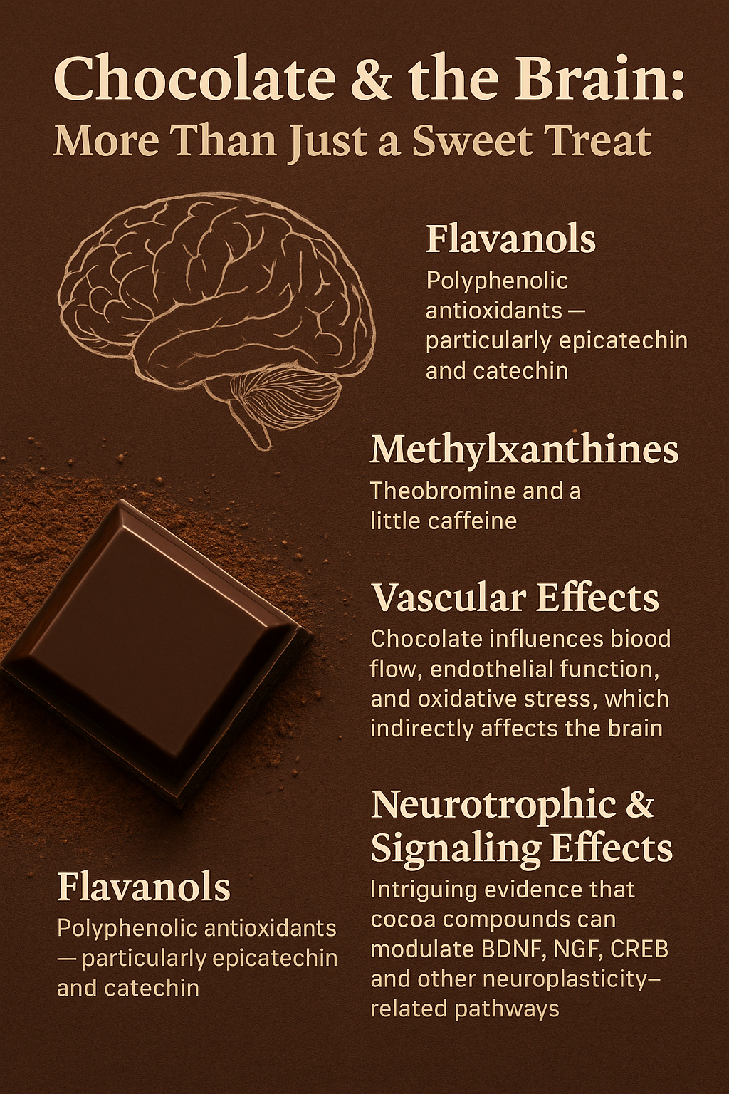 Chocolate and brain infographic 