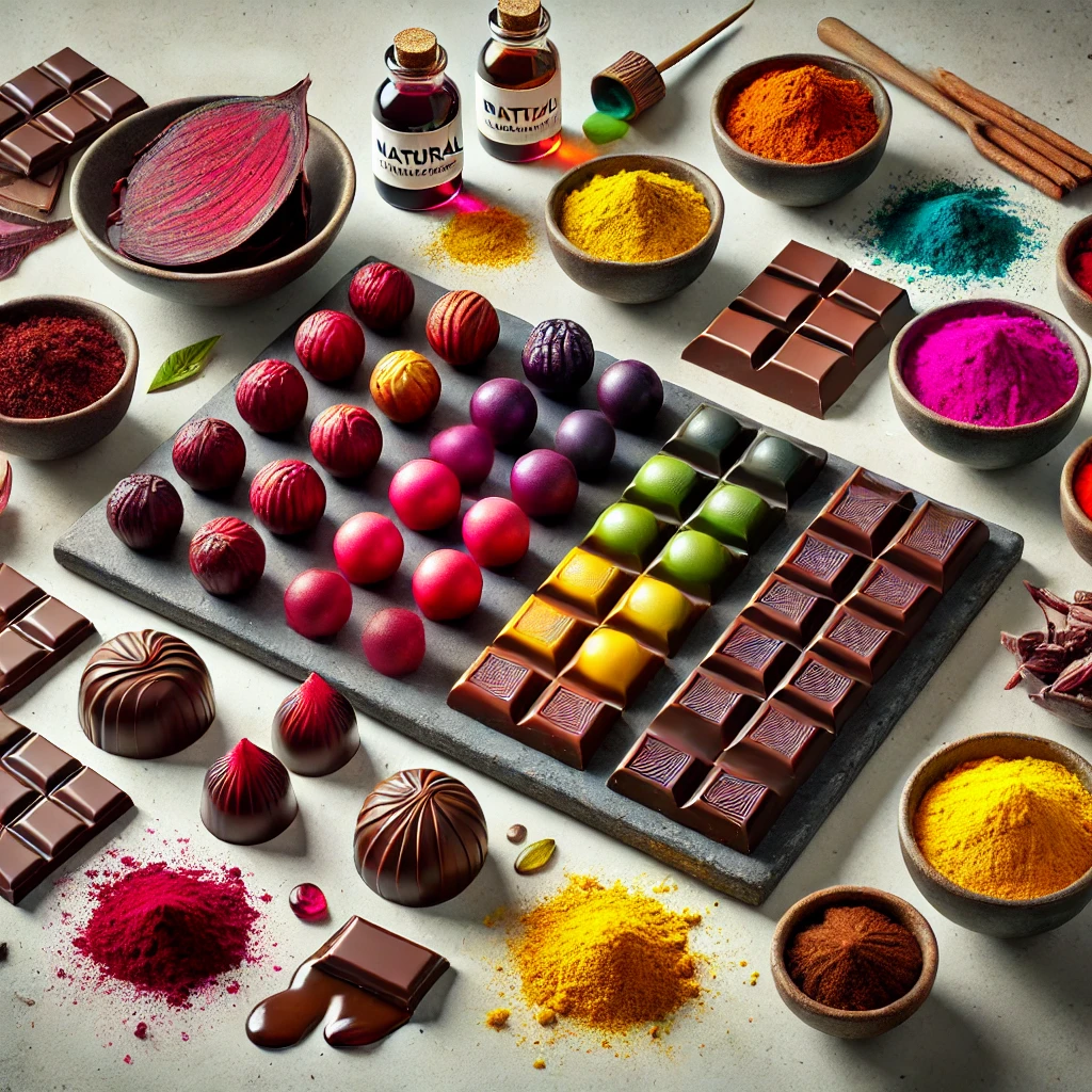 brightly coloured chocolates