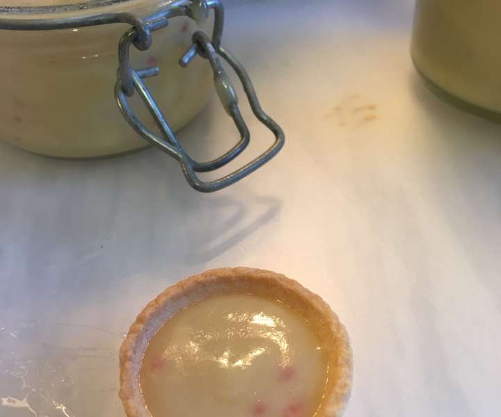 Wakefield forced Rhubarb White Chocolate Tart